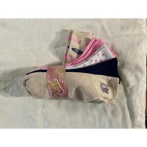 Moon Cake cushioned mid-crew socks 5 pair NWT